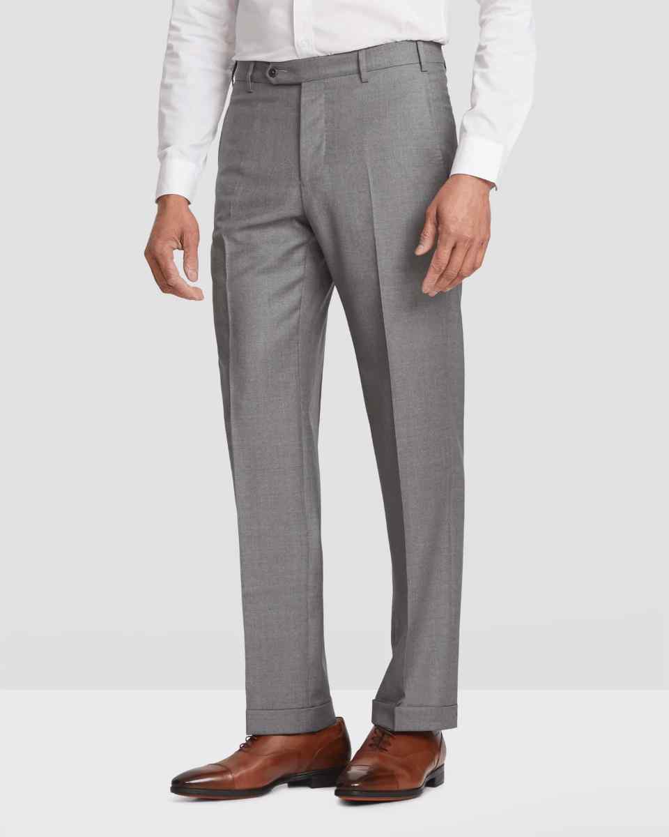 Tall Men's Mid Grey Suit Trousers | American Tall