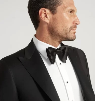 Heritage Gold Black Peak Lapel Wool Tuxedo